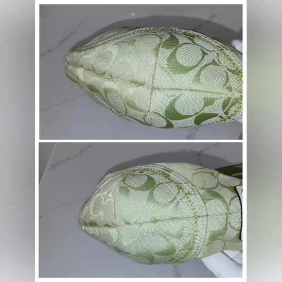 NEW Coach Signature Hobo Bag - Green/White - Picture 6 of 13